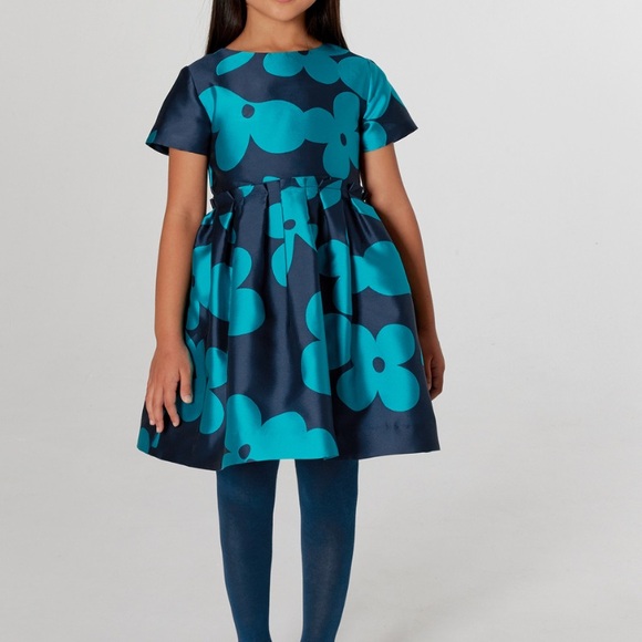 Jacadi Blue and Green Formal Dress - Picture 8 of 10